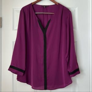 NWOT! Wendy Williams Purple/Black Blouse Sz 3X
